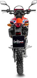 Échappement Sans Homologation Sonore Lv One Evo Acier Noir Embout Carbon Fiber - Leovince Compatible Avec Honda Crf 300 L - Rally (2021-2024)