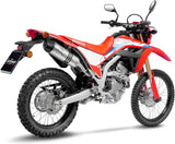 Échappement Sans Homologation Sonore Lv One Evo Acier Embout Carbon Fiber - Leovince Compatible Avec Honda Crf 300 L - Rally (2021-2024)