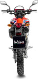 Échappement Sans Homologation Sonore Lv One Evo Acier Embout Carbon Fiber - Leovince Compatible Avec Honda Crf 300 L - Rally (2021-2024)