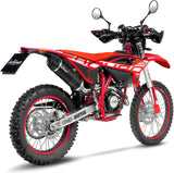 Système D'Échappement Homologué Au Niveau Sonore Lv One Evo Acier Noir Embout Carbon Fiber - Leovince Compatible Avec Beta Rr 4T 125 Lc (2025-2026)