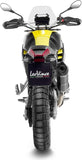 Échappement Sans Homologation Sonore Lv One Evo Acier Noir Embout Carbon Fiber - Leovince Compatible Avec Aprilia Tuareg 660 (2022-2024)
