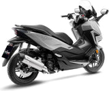 Système D'Échappement Homologué Au Niveau Sonore Lv One Evo Acier Embout Carbon Fiber - Leovince Compatible Avec Honda Forza 350 (2021-2024)
