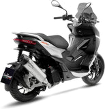 Système D'Échappement Homologué Au Niveau Sonore Lv One Evo Acier Embout Carbon Fiber - Leovince Compatible Avec Aprilia Sr Gt 125 - Sport (2022-2024)