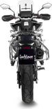 Exhaust Tip With Noise Certification Lv One Evo Steel Black Carbon Fiber End Cap - Leovince Compatible With Cfmoto 800 Mt Explore (2022-2024)