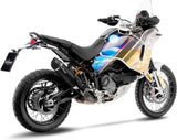 Système D'Échappement Homologué Au Niveau Sonore Lv One Evo Acier Noir Embout Carbon Fiber - Leovince Compatible Avec Ducati Desert-X (2022-2024)