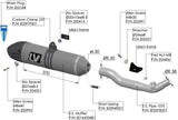 Échappement Sans Homologation Sonore Lv-X Evo Acier Embout Carbon Fiber - Leovince Compatible Avec Suzuki Dr 650 Se (1996-2015)