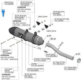 Échappement Sans Homologation Sonore Lv-X Evo Acier Embout Carbon Fiber - Leovince Compatible Avec Kawasaki Klr 650 (1997-2022)
