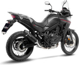 Échappement Sans Homologation Sonore Lv One Evo Acier Noir Embout Carbon Fiber - Leovince Compatible Avec Honda Xl 750 Transalp Urban (2023-2024)