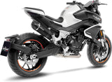 Échappement Sans Homologation Sonore Lv One Evo Acier Noir Embout Carbon Fiber - Leovince Compatible Avec Cfmoto 800 Nk Sport (2023-2024)