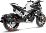 Échappement Sans Homologation Sonore Lv One Evo Acier Embout Carbon Fiber - Leovince Compatible Avec Cfmoto 800 Nk Sport (2023-2024)