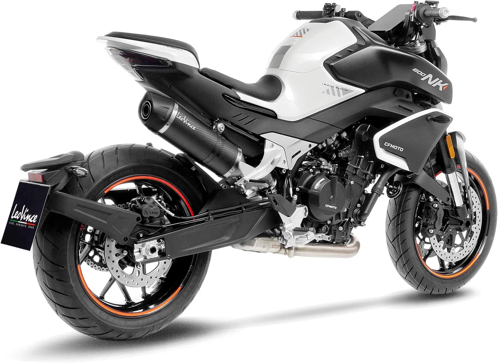 Échappement Sans Homologation Sonore Lv One Evo Carbon Fiber Embout Carbon Fiber - Leovince Compatible Avec Cfmoto 800 Nk Advanced (2023-2024)