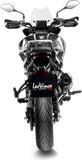 Échappement Sans Homologation Sonore Lv One Evo Acier Noir Embout Carbon Fiber - Leovince Compatible Avec Benelli Trk 702 - X (2023-2024)