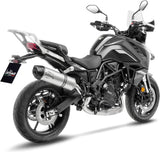 Système D'Échappement Homologué Au Niveau Sonore Lv One Evo Acier Embout Carbon Fiber - Leovince Compatible Avec Benelli Trk 702 - X (2023-2024)