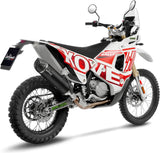 Échappement Sans Homologation Sonore Lv One Evo Acier Noir Embout Carbon Fiber - Leovince Compatible Avec Kove Moto 450 Rally (2023-2024)