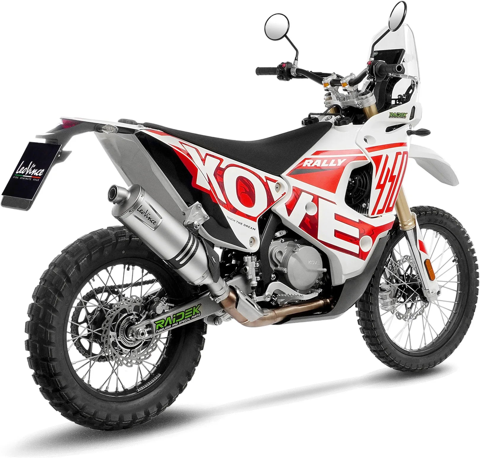 Échappement Sans Homologation Sonore Lv One Evo Acier Embout Carbon Fiber - Leovince Compatible Avec Kove Moto 450 Rally (2023-2024)