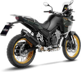 Système D'Échappement Homologué Au Niveau Sonore Lv One Evo Acier Noir Embout Carbon Fiber - Leovince Compatible Avec Kove Moto 800 X Pro - Adv (2024-2026)