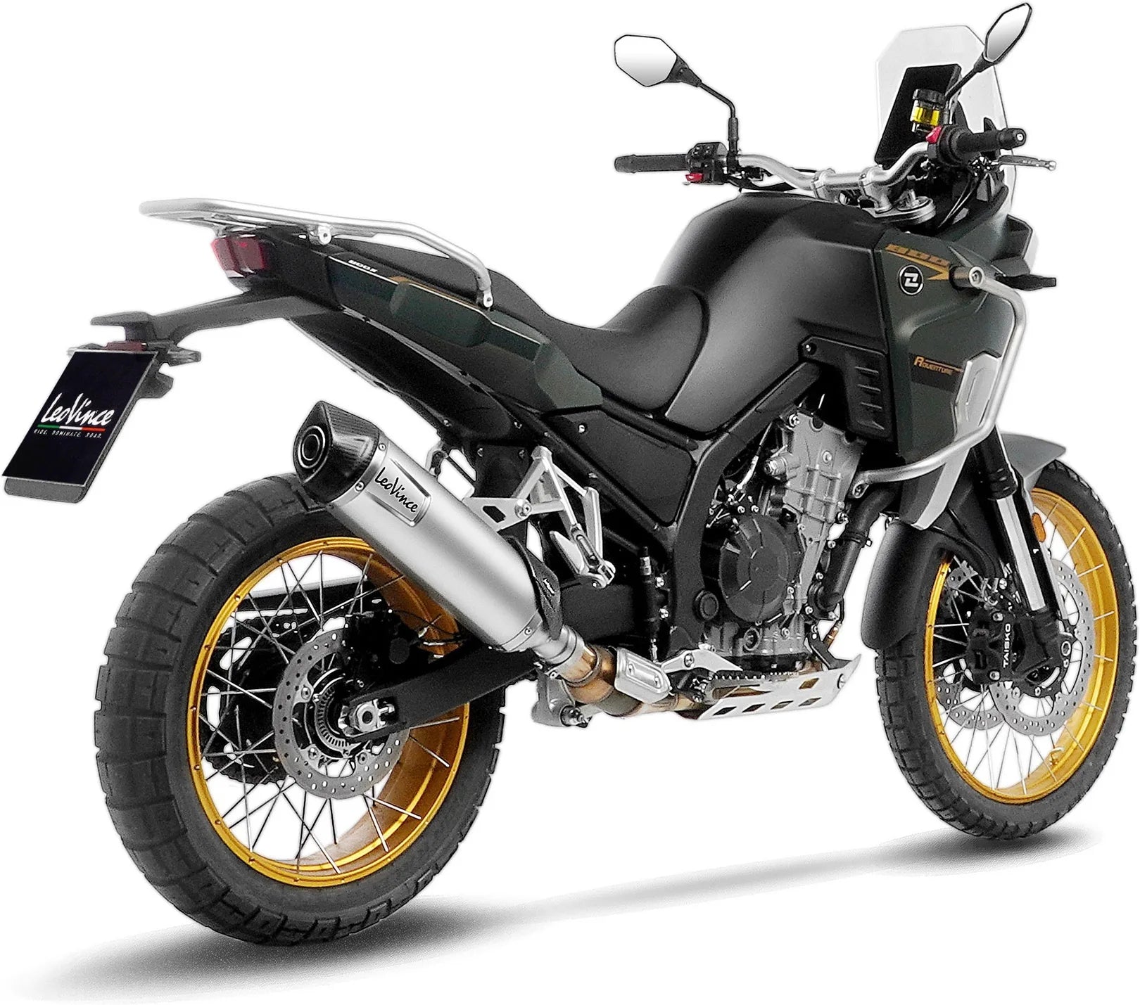 Échappement Sans Homologation Sonore Lv One Evo Acier Embout Carbon Fiber - Leovince Compatible Avec Kove Moto 800 X Pro - Adv (2024-2026)