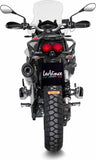 Exhaust Tip Without Sound Certification Lv One Evo Stainless Steel Carbon Fiber End Cap - Leovince Compatible With Moto Guzzi V85 Tt (2019-2023)