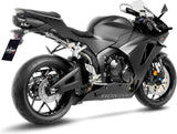 Échappement Sans Homologation Sonore Lv One Evo Acier Noir Embout Carbon Fiber - Leovince Compatible Avec Honda Cbr 600 Rr (2024-2026)