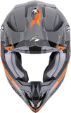 Casque Off-Road Pour Moto Scorpion Exo Vx-16 Evo Air Polycarbonate Gris Orange Rod Taille Xl