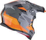 Casque Off-Road Pour Moto Scorpion Exo Vx-16 Evo Air Polycarbonate Gris Orange Rod Taille Xl