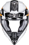 Casque Off-Road Pour Moto Scorpion Exo Vx-16 Evo Air Polycarbonate Noir Orange Lignes Taille Xl