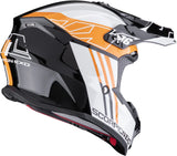 Casque Off-Road Pour Moto Scorpion Exo Vx-16 Evo Air Polycarbonate Noir Orange Lignes Taille Xl