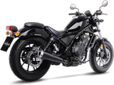 Échappement Sans Homologation Sonore Classic Racer Acier Noir Embout Acier - Leovince Compatible Avec Honda Cmx 500 Rebel (2017-2024)