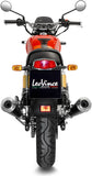 Double Sortie D'Échappement Sans Homologation Acoustique Classic Racer Acier Noir Embout Acier - Leovince Compatible Avec Royal Enfield Interceptor 650 (2019-2026)