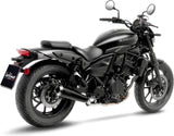 Échappement Sans Homologation Sonore Classic Racer Acier Noir Embout Acier - Leovince Compatible Avec Kawasaki Eliminator 500 - Se (2024-2026)