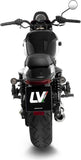 Échappement Sans Homologation Sonore Classic Racer Acier Noir Embout Acier - Leovince Compatible Avec Moto Morini Calibro Bagger (2024-2026)