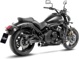 Système D'Échappement Complet Non Catalysé Et Sans Homologation Acoustique Gp One Acier Full Noir Embout Acier - Leovince Compatible Avec Kawasaki Vulcan 650 S (2017-2020)
