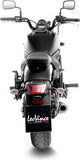 Système D'Échappement Complet Non Catalysé Et Sans Homologation Acoustique Gp One Acier Full Noir Embout Acier - Leovince Compatible Avec Kawasaki Vulcan 650 S (2017-2020)