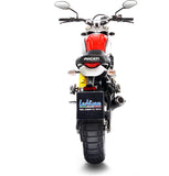 Échappement Sans Homologation Sonore Lv-10 Acier Noir Embout Acier - Leovince Compatible Avec Ducati Scrambler 800 Desert Sled (2017-2020)