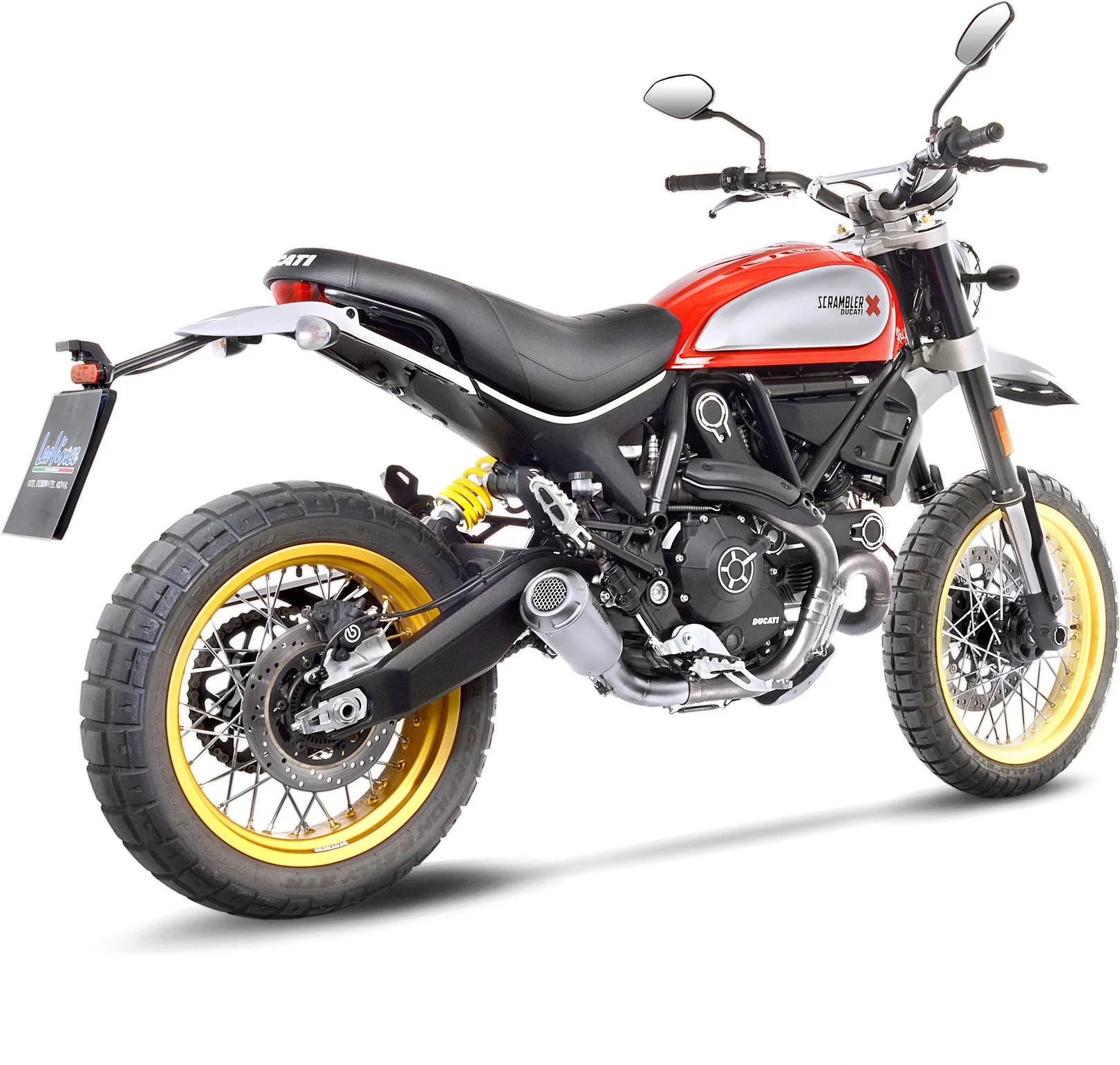 Échappement Sans Homologation Sonore Lv-10 Acier Embout Acier - Leovince Compatible Avec Ducati Scrambler 800 Desert Sled (2017-2020)