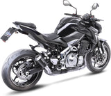 Système D'Échappement Homologué Au Niveau Sonore Lv-10 Acier Noir Embout Acier - Leovince Compatible Avec Kawasaki Z 900 (2017-2019)