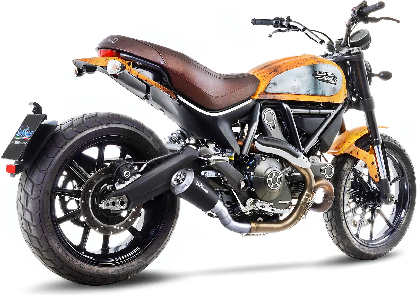 Échappement Sans Homologation Sonore Lv-10 Acier Noir Embout Acier - Leovince Compatible Avec Ducati Monster 797 (2017-2020)