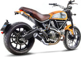 Échappement Sans Homologation Sonore Lv-10 Acier Noir Embout Acier - Leovince Compatible Avec Ducati Monster 797 (2017-2020)