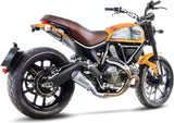Échappement Sans Homologation Sonore Lv-10 Acier Embout Acier - Leovince Compatible Avec Ducati Scrambler 800 Classic (2015-2016)
