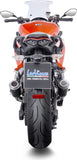 Double Sortie D'Échappement Homologuée Au Niveau Sonore Lv-10 Acier Noir Embout Acier - Leovince Compatible Avec Kawasaki Z 1000 Sx (2017-2020)