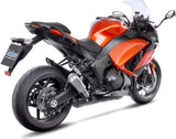 Dual Exhaust System Without Sound Certification Lv-10 Stainless Steel Stainless Steel End Cap - Leovince Compatible With Kawasaki Z 1000 Sx (2010-2016)