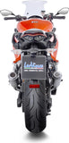 Double Sortie D'Échappement Sans Homologation Acoustique Lv-10 Acier Embout Acier - Leovince Compatible Avec Kawasaki Z 1000 Sx (2010-2016)