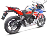 Échappement Sans Homologation Sonore Lv-10 Acier Noir Embout Acier - Leovince Compatible Avec Honda Cbr 300 R (2014-2017)