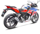 Échappement Sans Homologation Sonore Lv-10 Acier Embout Acier - Leovince Compatible Avec Honda Cbr 300 R (2014-2017)