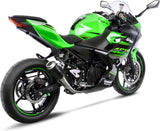 Échappement Sans Homologation Sonore Lv-10 Acier Noir Embout Acier - Leovince Compatible Avec Kawasaki Z 400 (2022-2023)