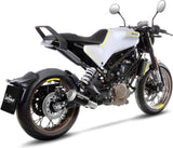 Échappement Sans Homologation Sonore Lv-10 Acier Noir Embout Acier - Leovince Compatible Avec Husqvarna Svartpilen 401 (2018-2019)