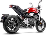 Exhaust Tip With Noise Certification Lv-10 Steel Full Black Steel Black End Cap - Leovince Compatible With Honda Cb 1000 R Neo Sports Café (2018-2024)