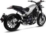 Système D'Échappement Homologué Au Niveau Sonore Lv-10 Acier Noir Embout Acier - Leovince Compatible Avec Benelli Leoncino - Trail 500 (2017-2024)