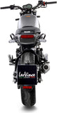 Système D'Échappement Homologué Au Niveau Sonore Lv-10 Acier Noir Embout Acier - Leovince Compatible Avec Benelli Leoncino - Trail 500 (2017-2024)