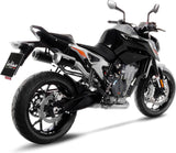 Double Sortie D'Échappement Sans Homologation Acoustique Lv-10 Acier Noir Embout Acier - Leovince Compatible Avec Ktm 890 Duke - L A2 - R (2020-2023)
